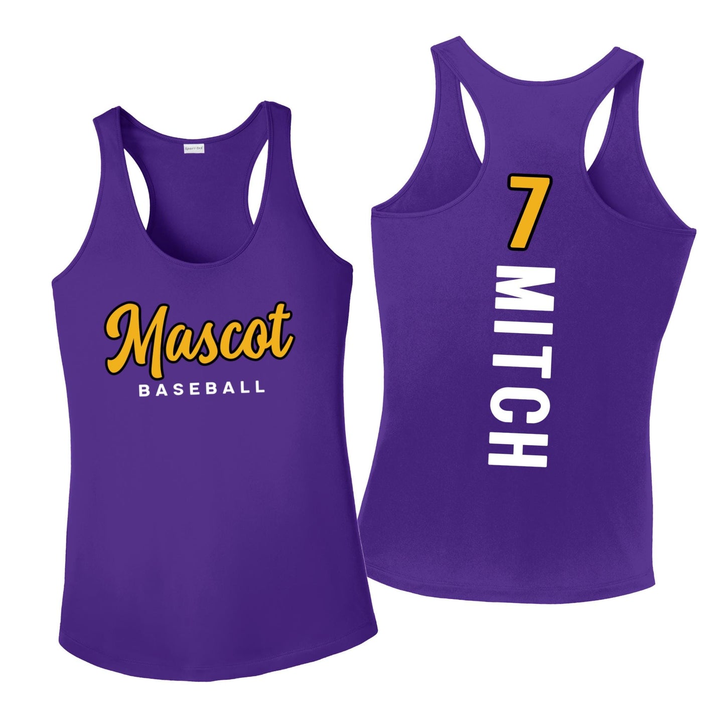 Custom Moisture Wicking Baseball Racerback Tank Top