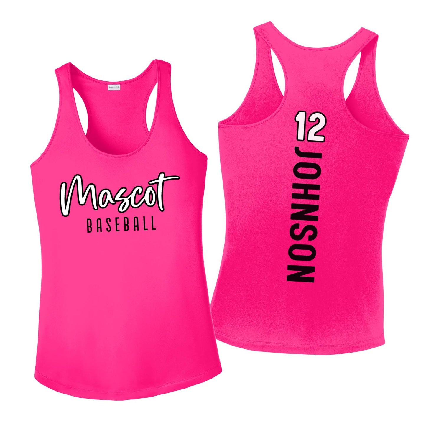 Custom Moisture Wicking Baseball Racerback Tank Top