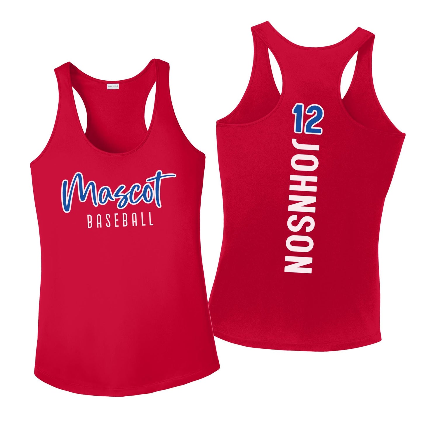 Custom Moisture Wicking Baseball Racerback Tank Top