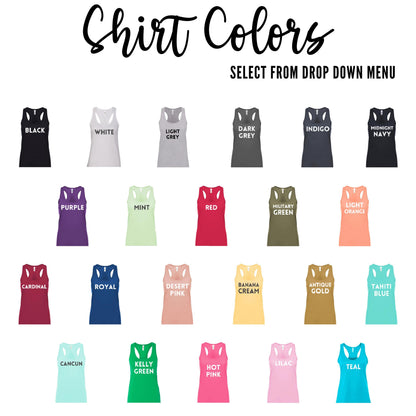 Custom Softball Racerback Tank Top - Player Graphic with Name and Number