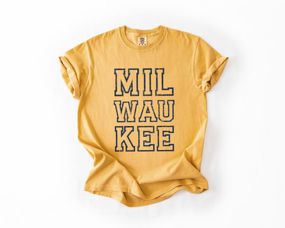 Milwaukee Varsity Style Comfort Colors Graphic Tee
