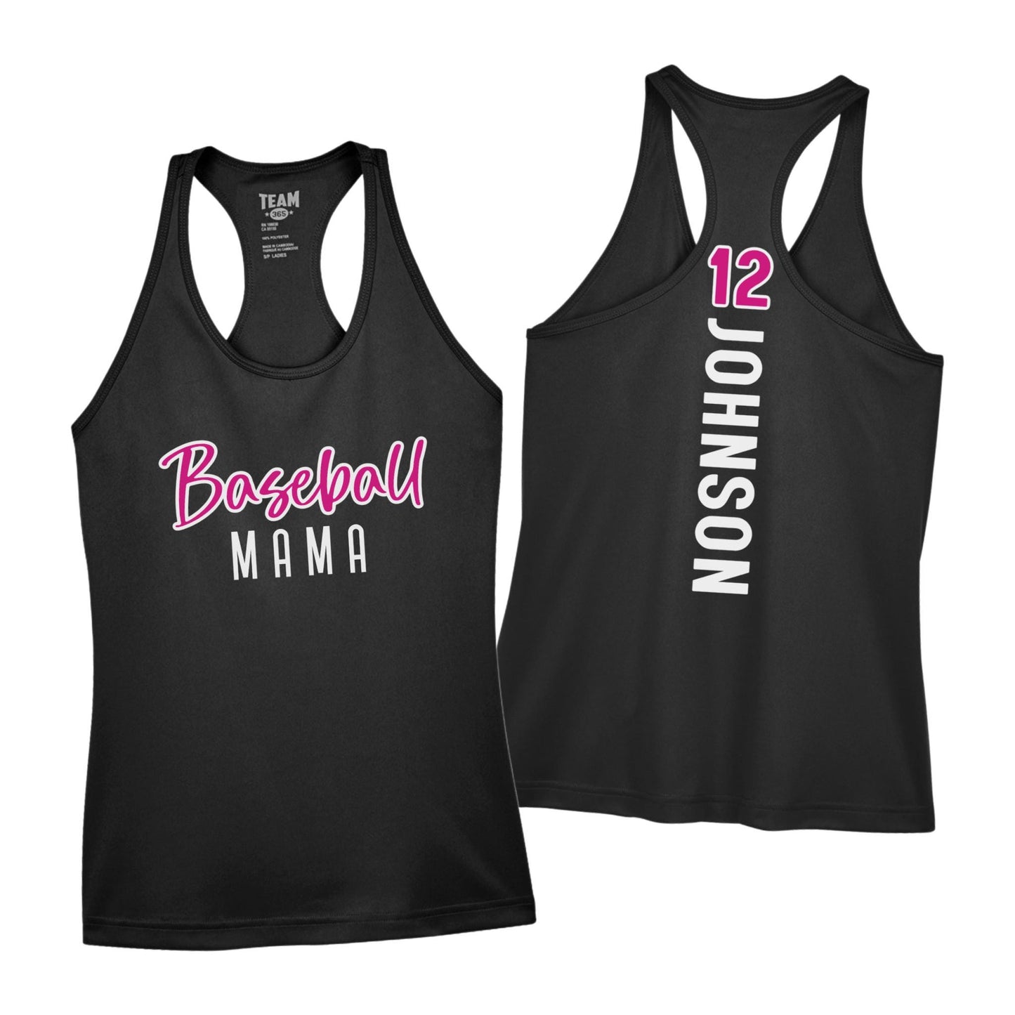Custom Moisture Wicking Baseball Mom Racerback Tank Top