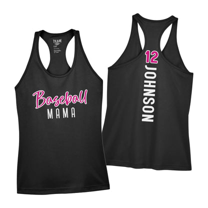 Custom Moisture Wicking Baseball Mom Racerback Tank Top