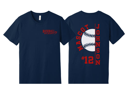 Baseball Mom Shirt – Personalize with Your Team, Name & Jersey Number