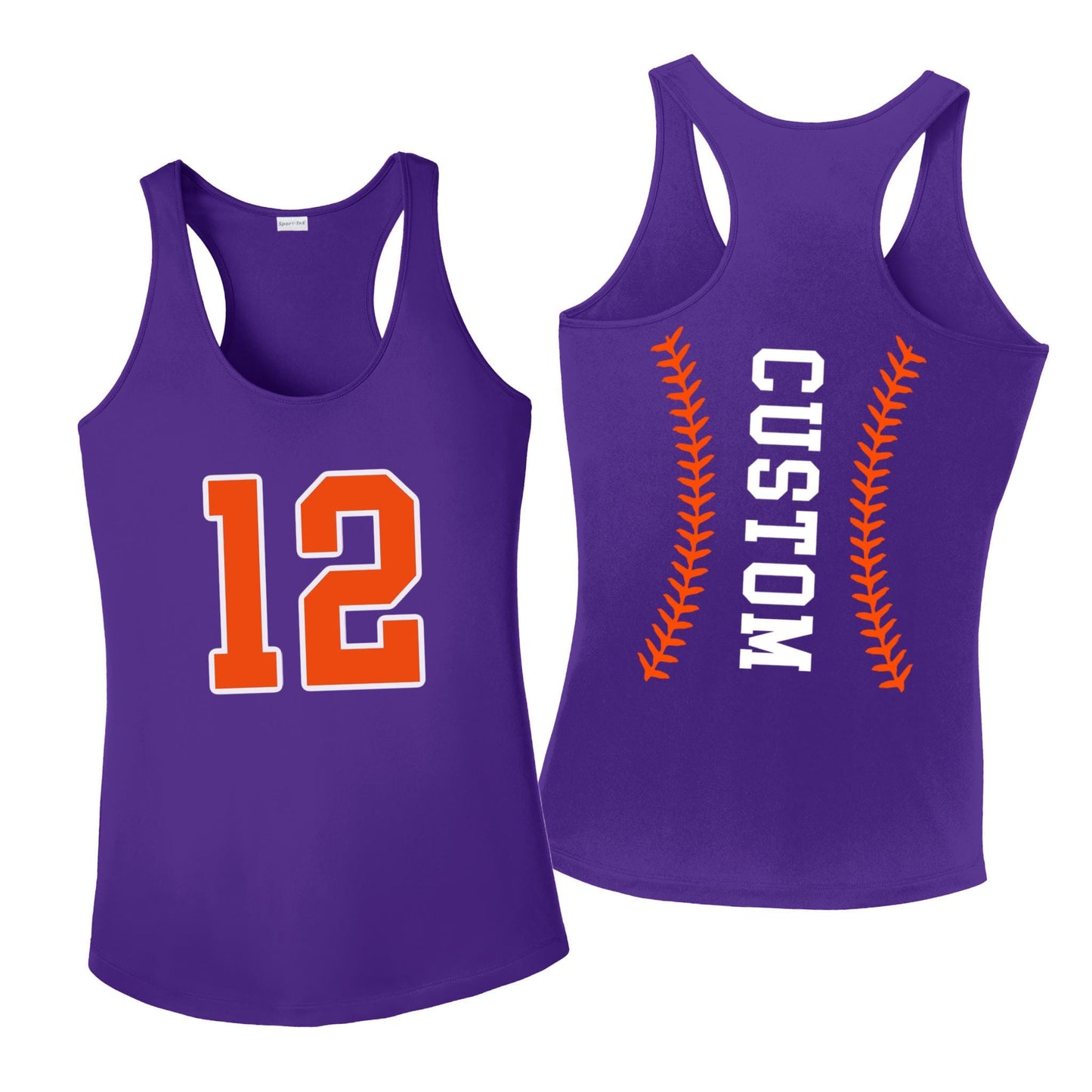 Custom Moisture Wicking Softball Number Tank Top