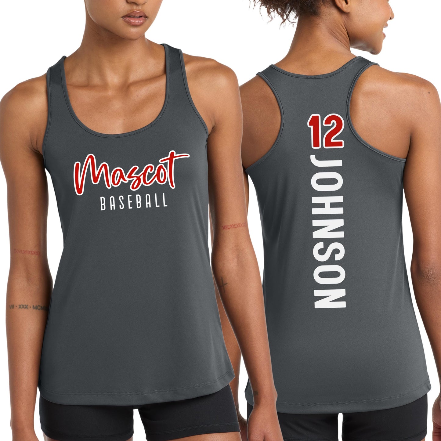Custom Moisture Wicking Baseball Racerback Tank Top