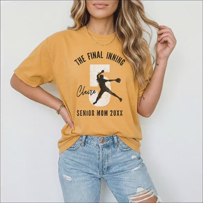 Final Inning Senior Softball Mom Shirt