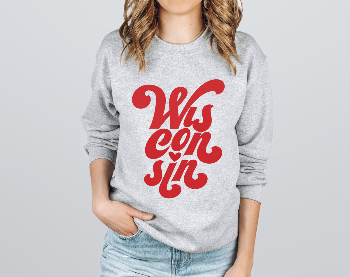 Retro Wisconsin Cozy Crewneck