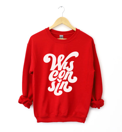 Retro Wisconsin Cozy Crewneck