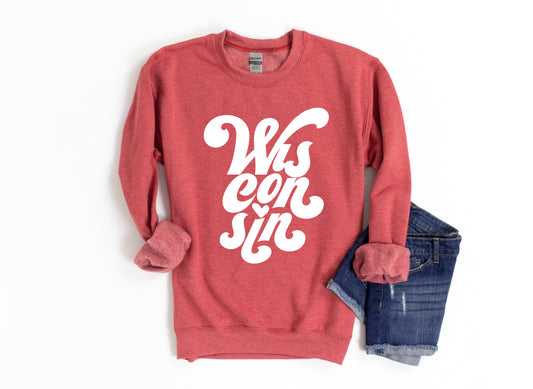 Retro Wisconsin Cozy Crewneck