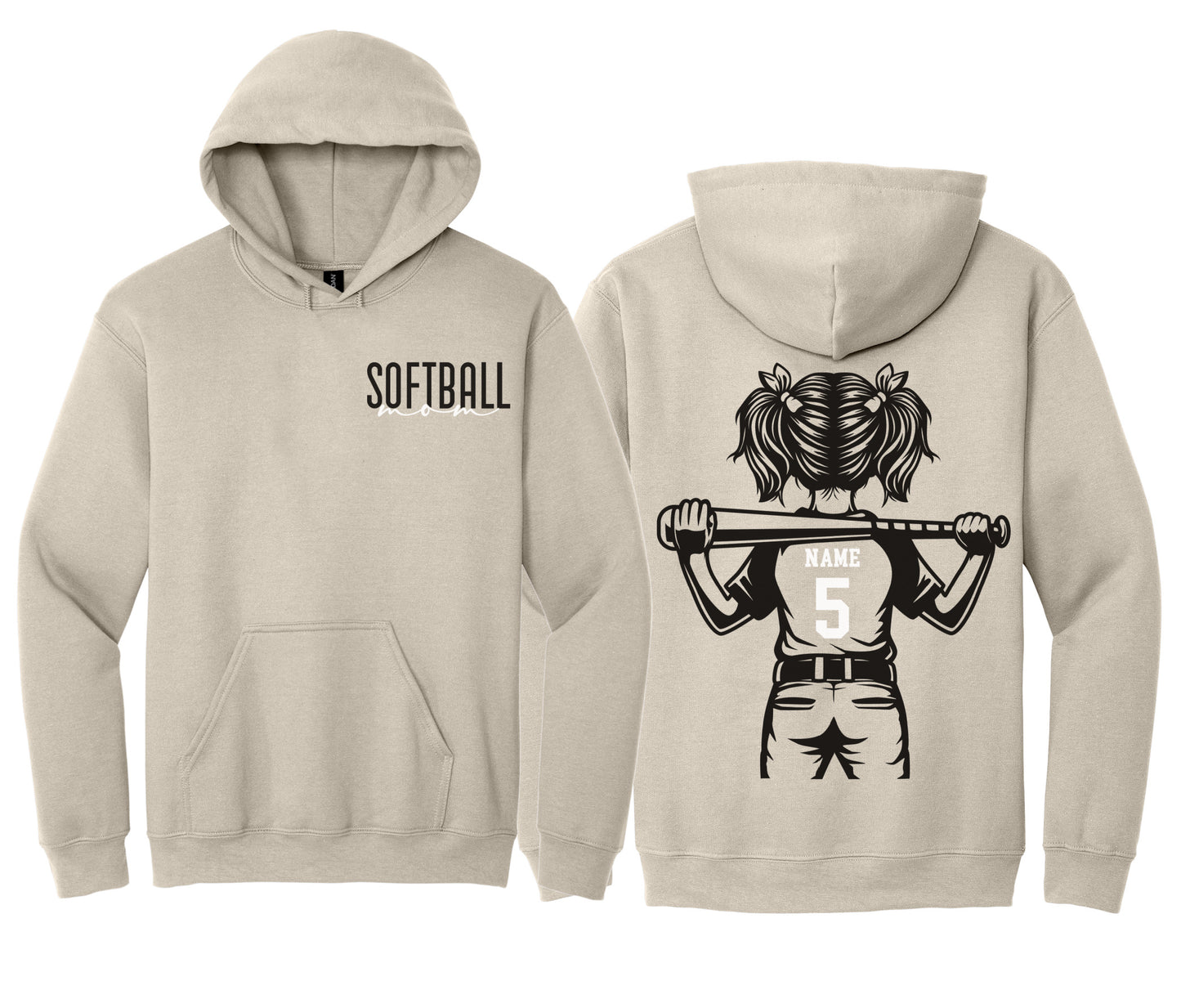 Custom Softball Sweatshirt – Personalized Team Name, Player Name & Number