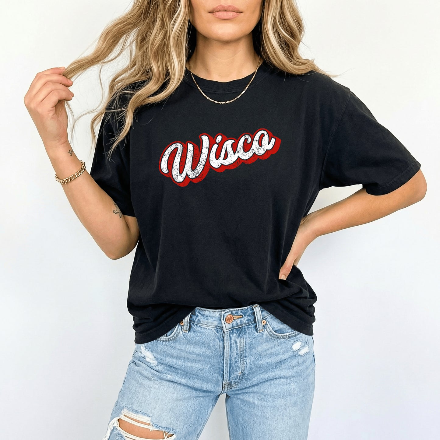 Retro Wisconsin Vintage-Washed Tee